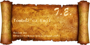 Tombácz Emil névjegykártya